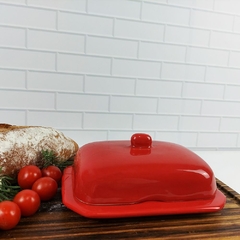 Manteigueira Retangular Baixa Vermelho - Ordalha Ofertas | A Loja da Mesa Posta