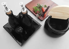 Conjunto Galheteiro E Saleiro Provençal Preto - comprar online