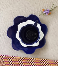 Xícara De Chá Flor 100 ml Cobalto - Ordalha Ofertas | A Loja da Mesa Posta