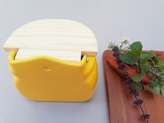 Saleiro Tampa De Madeira 1Kg Amarelo - comprar online
