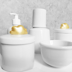 Kit Higiene C/ Moringa Cilindrica E Bandeja Nuvem Gold - Ordalha Ofertas | A Loja da Mesa Posta