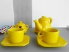 Conjunto Café Provençal 4 Peças Amarelo Poá