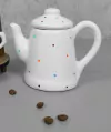 Mini Bule 200 ml Branco Poá