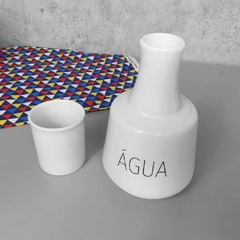 Moringa de Porcelana Cilíndrica Decorada Words 800 Ml na internet