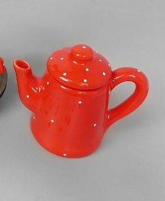 Mini Bule 200 ml Vermelho Poá na internet