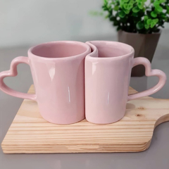 Caneca Dois Corações Rosa 200 ml na internet