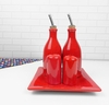Conjunto Galheteiro Provençal Vermelho