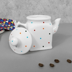 Mini Bule 250 ml Branco Poá - comprar online