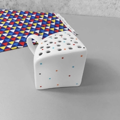 Porta Queijo Ralado Porcelana Poá