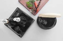 Conjunto Galheteiro E Saleiro Provençal Preto - Ordalha Ofertas | A Loja da Mesa Posta