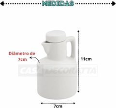 Kit 2 Galheteiro 100 ml Azeite Vinagre e Bandeja Porcelana Words - comprar online