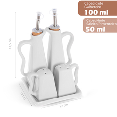 Conjunto Galheteiro Branco - Ordalha Ofertas | A Loja da Mesa Posta