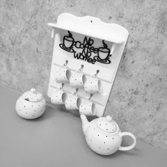 Conjunto no coffee no workee redondo completo poá black - comprar online