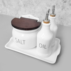 Jogo de cozinha Galheteiro porcelana words na internet