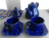 Conjunto Café Provençal 4 Peças Cobalto Poá