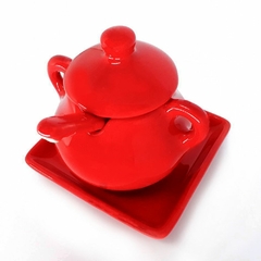 Conjunto Açucareiro Vermelho - comprar online