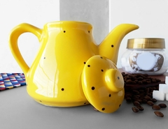 Bule De Café 800 ml Amarelo Poá Preto - comprar online