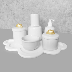Kit Higiene C/ Moringa Cilindrica E Bandeja Nuvem Gold - comprar online
