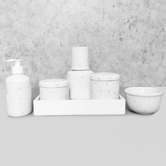 Kit Higiene C/ Moringa Cilindrica E Bandeja Quadrada Azul Poá - comprar online