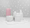 Kit Higiene C/ Garrafa Térmica Pote Algodão E Cotonete Nuvem Rosa Poá