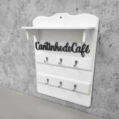 Suporte para xícaras cantinho do café mdf branco - comprar online