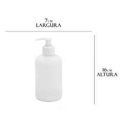 Porta Sabonete Liquido Branco Poá Rosa 300 ml na internet