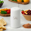 Saleiro De Mesa Branco Decorado Sal