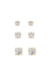 PACK BRINCO STUD ZIRCÔNIA CARRÊ
