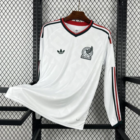 Camisa México 2026 - Manga Longa - Branca - Torcedor Masculino