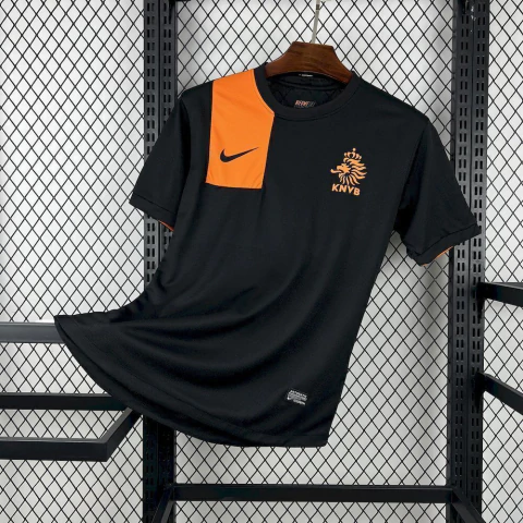 Camisa Holanda 2012 - Retro - Preta e Laranja - Torcedor Masculino