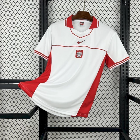 Camisa Polônia 1997 - Retro - Branca e Vermelha - Torcedor Masculino