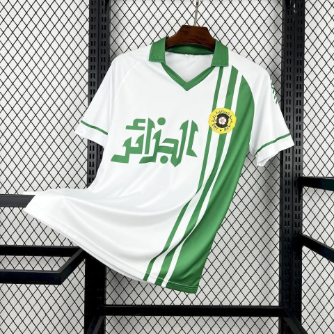 Camisa Algéria 1986 - Retro - Branca e Verde - Torcedor Masculino