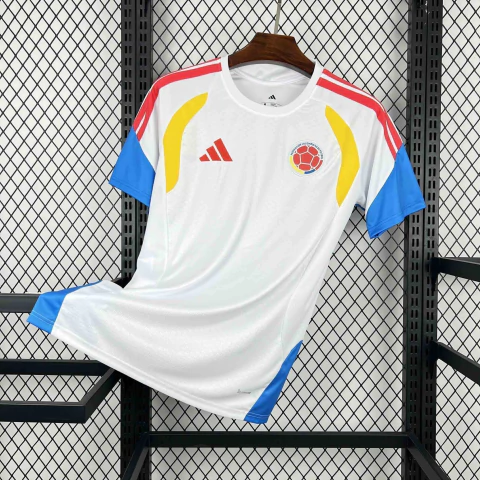 Camisa Colômbia 2026 - Pré Jogo - Branca - Torcedor Masculino