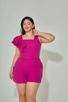 CONJUNTO SHORT CROPPED BABADOS - Donna Evellyn
