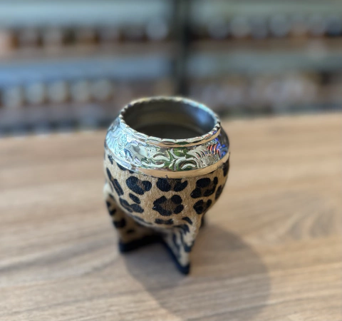 Torpedo animal print virola alpaca cincelada