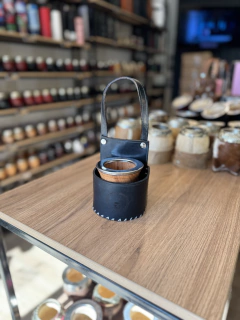 Porta mate palanca de cambio auto color negro - Yerba Canarias Roca