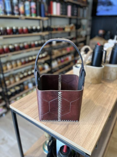 Canasta GAJO PELOTA cuero premium color BORRAVINO en internet