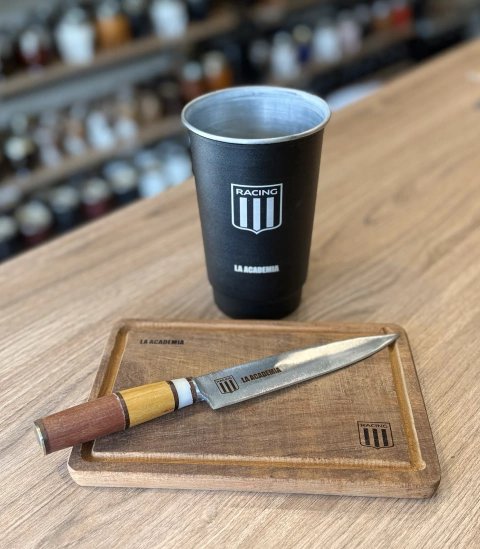 Kit asado futbolero Racing - comprar online