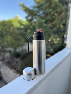 TERMO MEDIA MANIJA PLATEADO