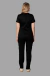 Conjunto Scrub Feminino Manga Curta Preto - Gabardine
