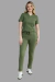 Conjunto Scrub Feminino Manga Curta Tecido Tecnológico - Verde Militar - comprar online