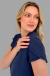 Conjunto Scrub Feminino Manga Curta Tulipa Tecido Tecnológico - Azul Escuro - comprar online