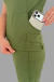 Conjunto Scrub Feminino Transpassado Manga Curta Tecido Tecnológico - Verde - Moda Branca | Jalecos | Scrub's | Uniformes Profissionais