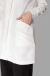 Jaleco Gola Padre Bolso Embutido Branco Alfaiataria - Moda Branca | Jalecos | Scrub's | Uniformes Profissionais