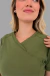 Conjunto Scrub Feminino Transpassado Manga Curta Tecido Tecnológico - Verde na internet