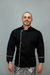 Dolmã Masculina Preta com Friso Branco Lisa Gabardine