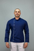 Dolmã Masculina Azul Marinho com Friso Branco Lisa Gabardine