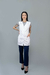 Jaleco Acinturado Cavado com Gola - Branco - Moda Branca | Jalecos | Scrub's | Uniformes Profissionais