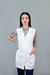 Jaleco Acinturado Cavado com Gola - Branco - comprar online