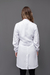 Jaleco Acinturado Gola Padre Friso Pink - Branco - loja online